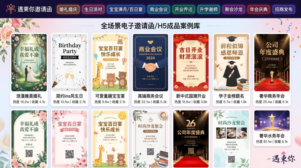周岁抓周仪式感拉满！免费电子邀请函一键生成，温柔又走心
